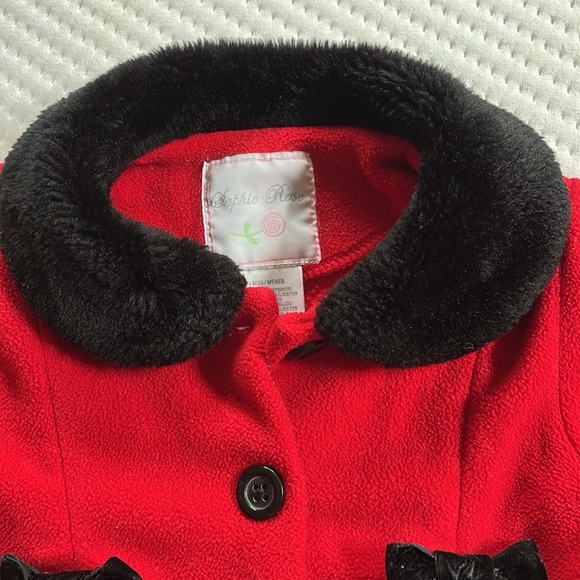 (Sold) Red Pea Coat - Picture 3 of 4
